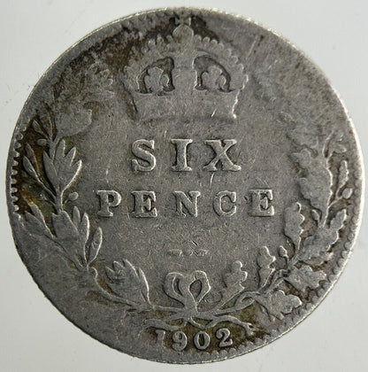 1902 Edward VII Sixpence Silver Coin | Collectable Grade