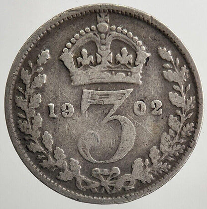 1902 Edward VII Threepence Silver Coin | Collectable Grade | a5578