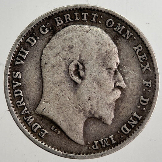 1902 Edward VII Threepence Silver Coin | Collectable Grade | a8713
