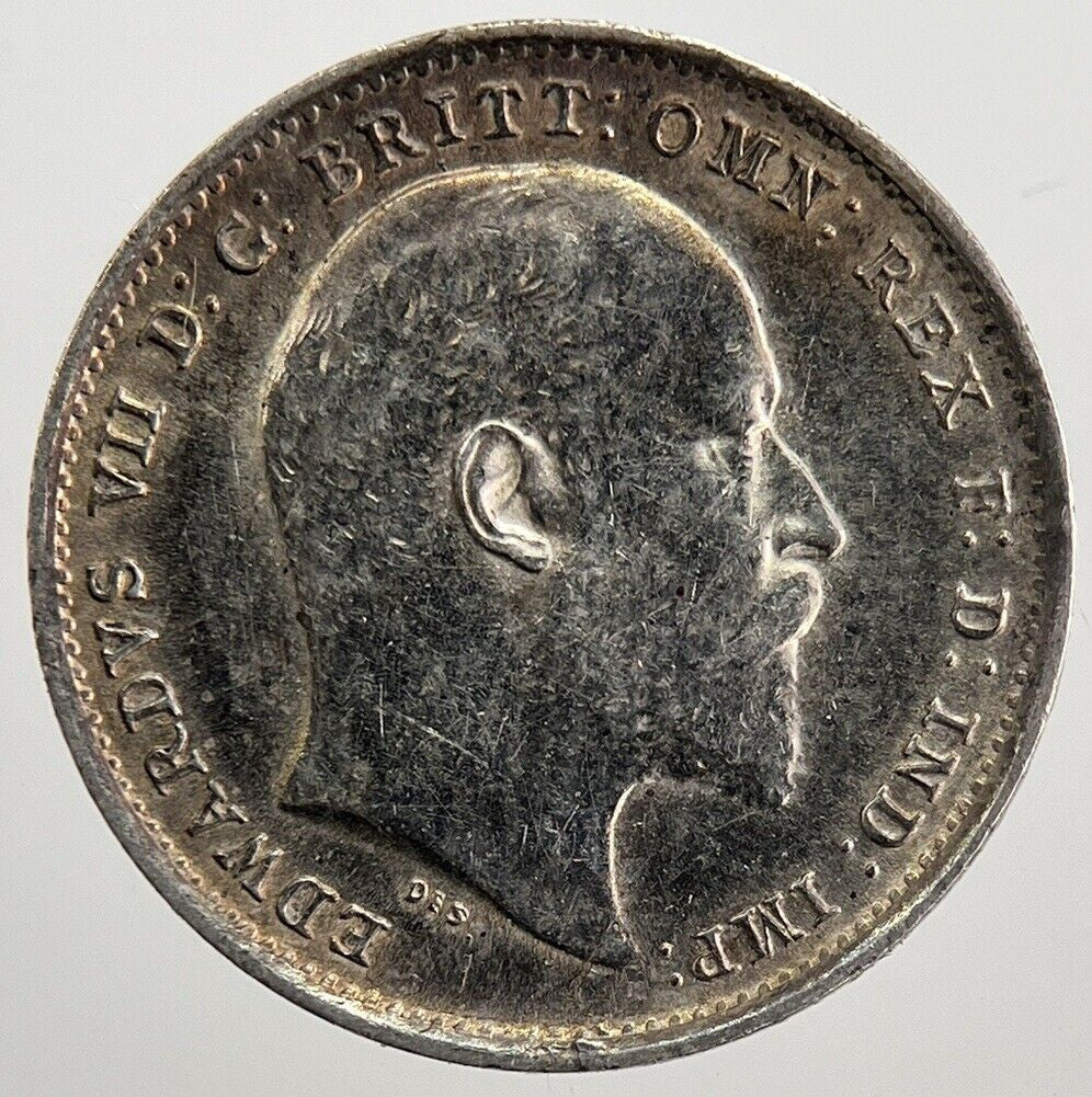 1902 Edward VII Threepence Silver Coin | Very Fine Grade | a5612
