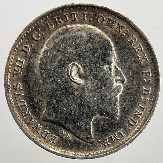 1902 Edward VII Threepence Silver Coin | Very Fine Grade | a5612