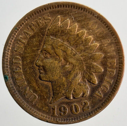 1902 US USA One Cent Coin | Fine Collectable Grade | a6291
