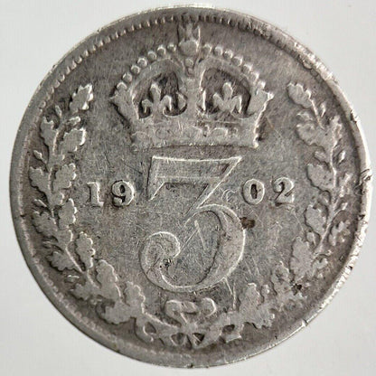 1902 Edward VII Threepence Silver Coin | Collectable Grade