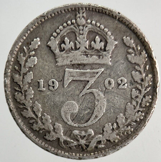 1902 Edward VII Threepence Silver Coin | Collectable Grade