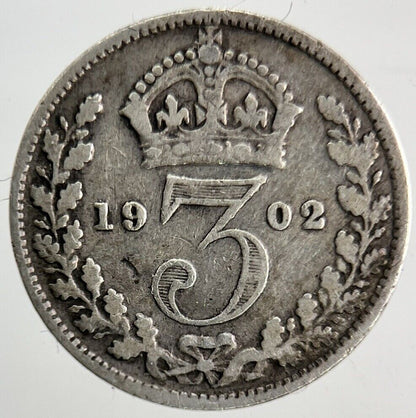 1902 Edward VII Threepence Silver Coin | Collectable Grade