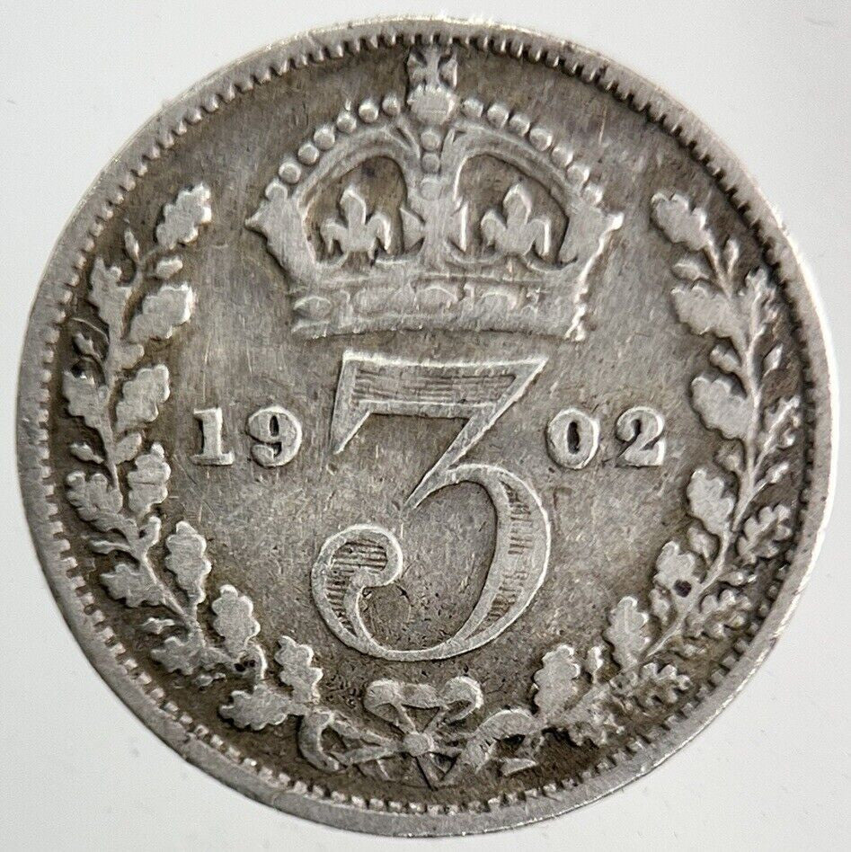 1902 Edward VII Threepence Silver Coin | Collectable Grade