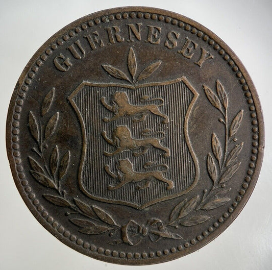 1902 Guernsey 8 Doubles Coin | Collectable Grade