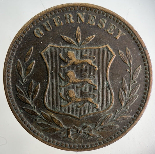 1902 Guernsey 8 Doubles Coin | Collectable Grade