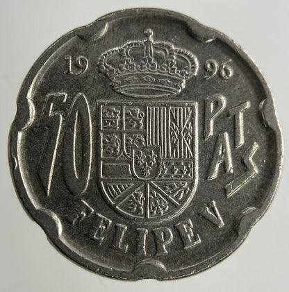 1996 Spain 50 Pesetas Coin | Fine Collectable Grade
