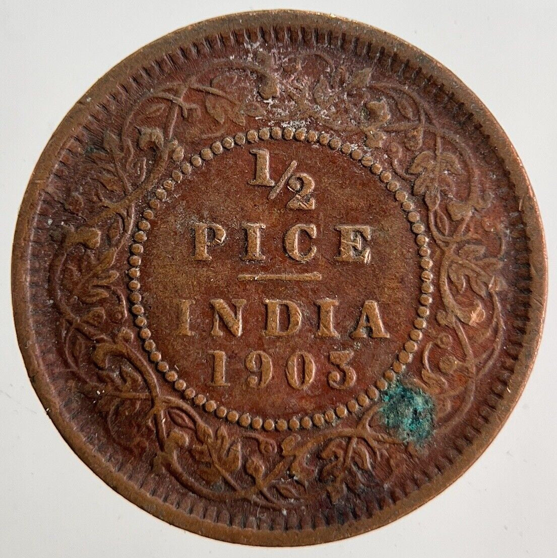 1903 India 1/2 Half Pice Coin | Fine Collectable Grade | a7123