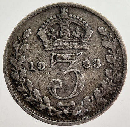 1903 Edward VII Threepence Silver Coin | Collectable Grade | a8723