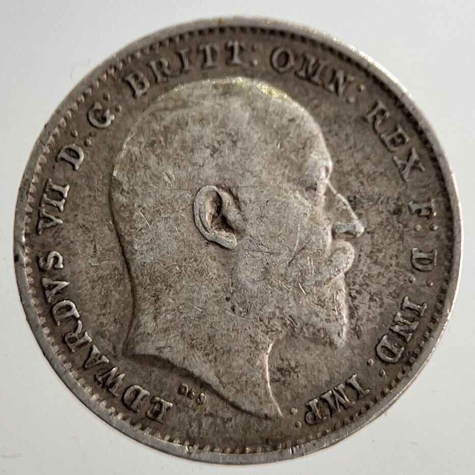 1903 Edward VII Threepence Silver Coin | Fine Collectable Grade | a8922