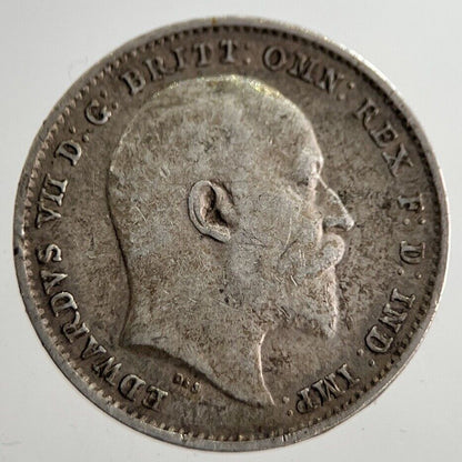 1903 Edward VII Threepence Silver Coin | Fine Collectable Grade | a8922