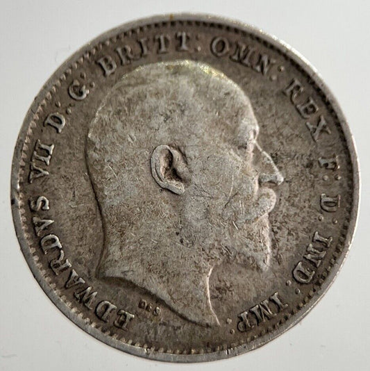 1903 Edward VII Threepence Silver Coin | Fine Collectable Grade | a8922