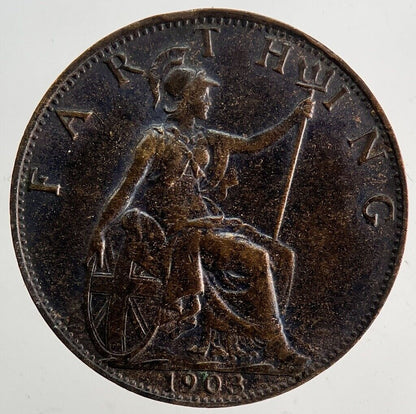 1903 Edward VII Farthing Coin | Very High Grade