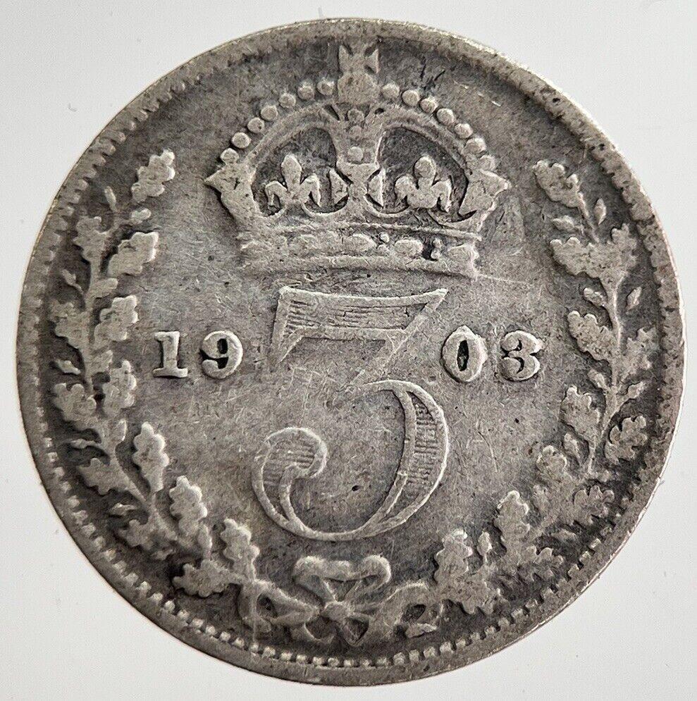 1903 Edward VII Threepence Silver Coin | Collectable Grade | a8871