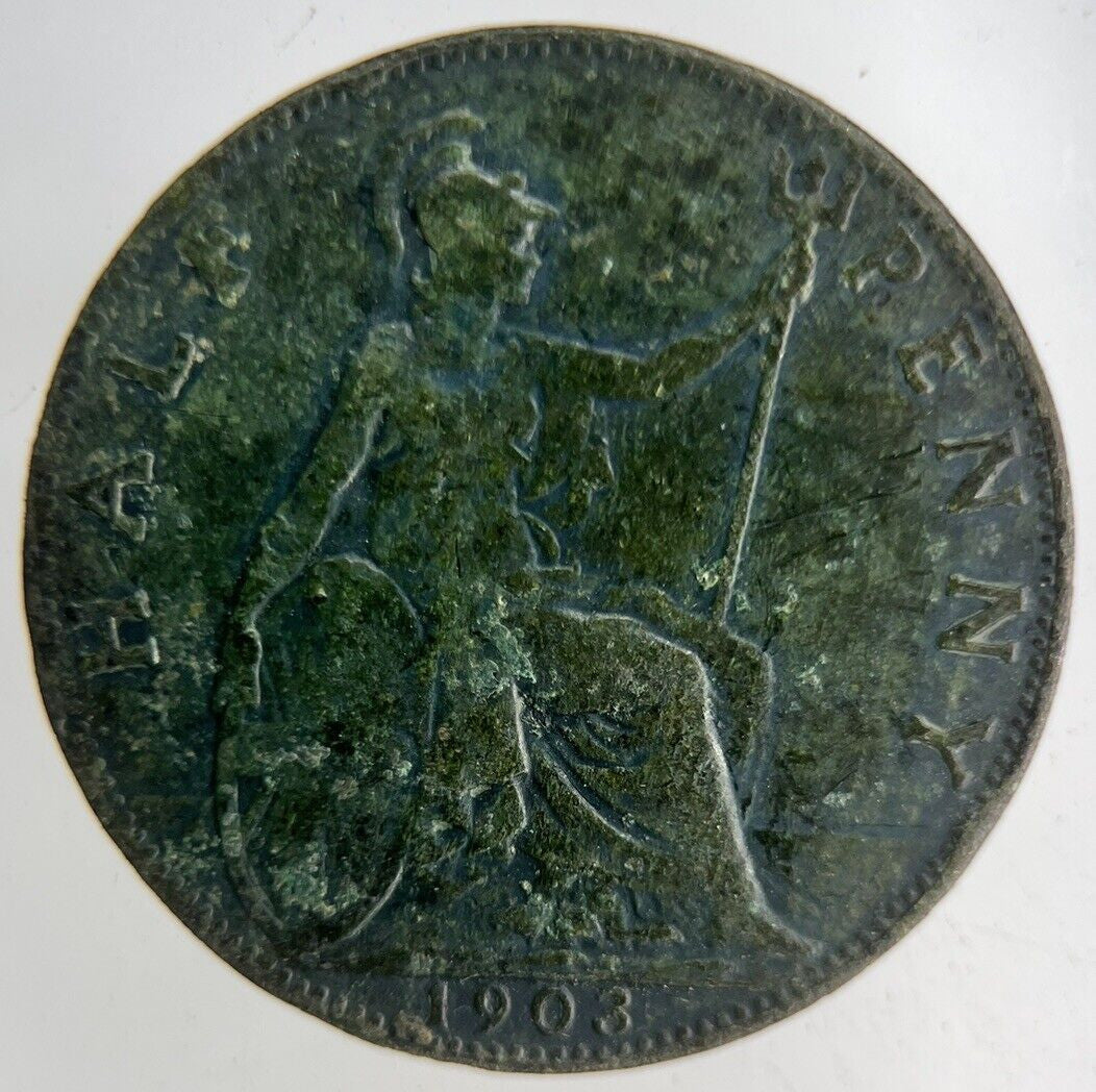 1903 Edward VII Half-Penny Coin | Fine Collectable Grade