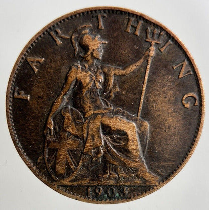 1903 Edward VII Farthing Coin | Fine Collectable Grade