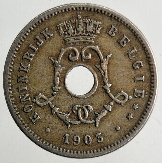 1903 Belgium 5 Centimes Coin | Fine Collectable Grade