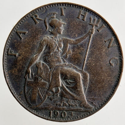 1903 Edward VII Farthing Coin | Very High Grade