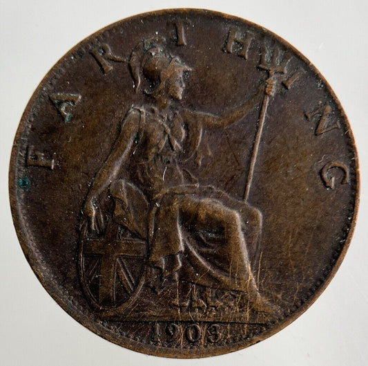 1903 Edward VII Farthing Coin | Very High Grade