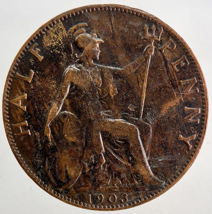 1903 Edward VII Half-Penny Coin | Fine Collectable Grade