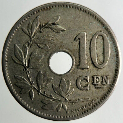 1904 Belgium 10 Centimes Coin | Fine Collectable Grade