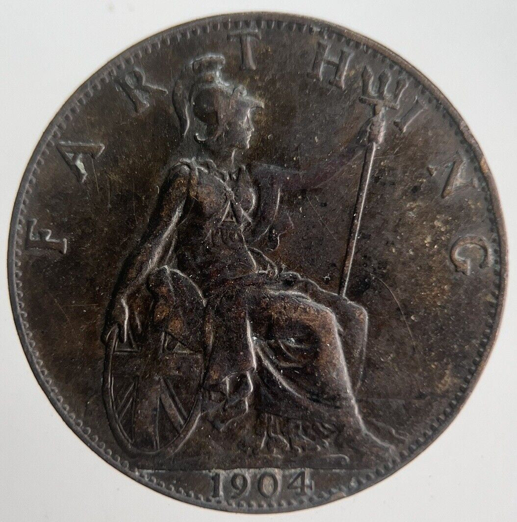 1904 Edward VII Farthing Coin | Fine Collectable Grade | a4525