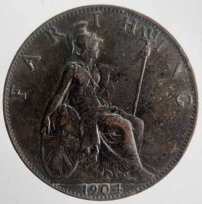 1904 Edward VII Farthing Coin | Fine Collectable Grade | a4525