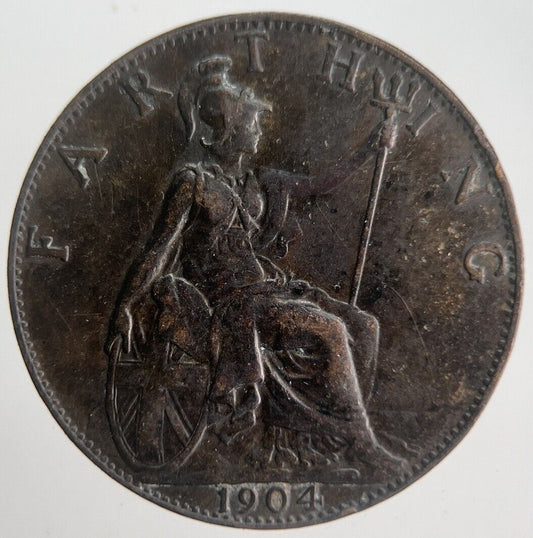 1904 Edward VII Farthing Coin | Fine Collectable Grade | a4525