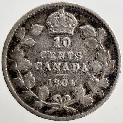 1904 Canada 10 Cents Silver Coin | Collectable Grade | a3705