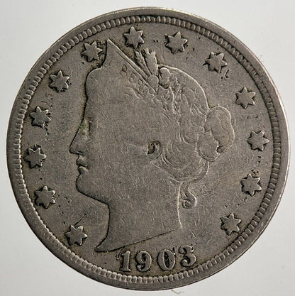 1903 US USA Liberty V 5 Cents Nickel Coin | Collectable Grade | a5005