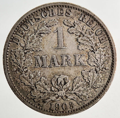 1903 Germany 1 Mark Silver Coin | Fine Collectable Grade