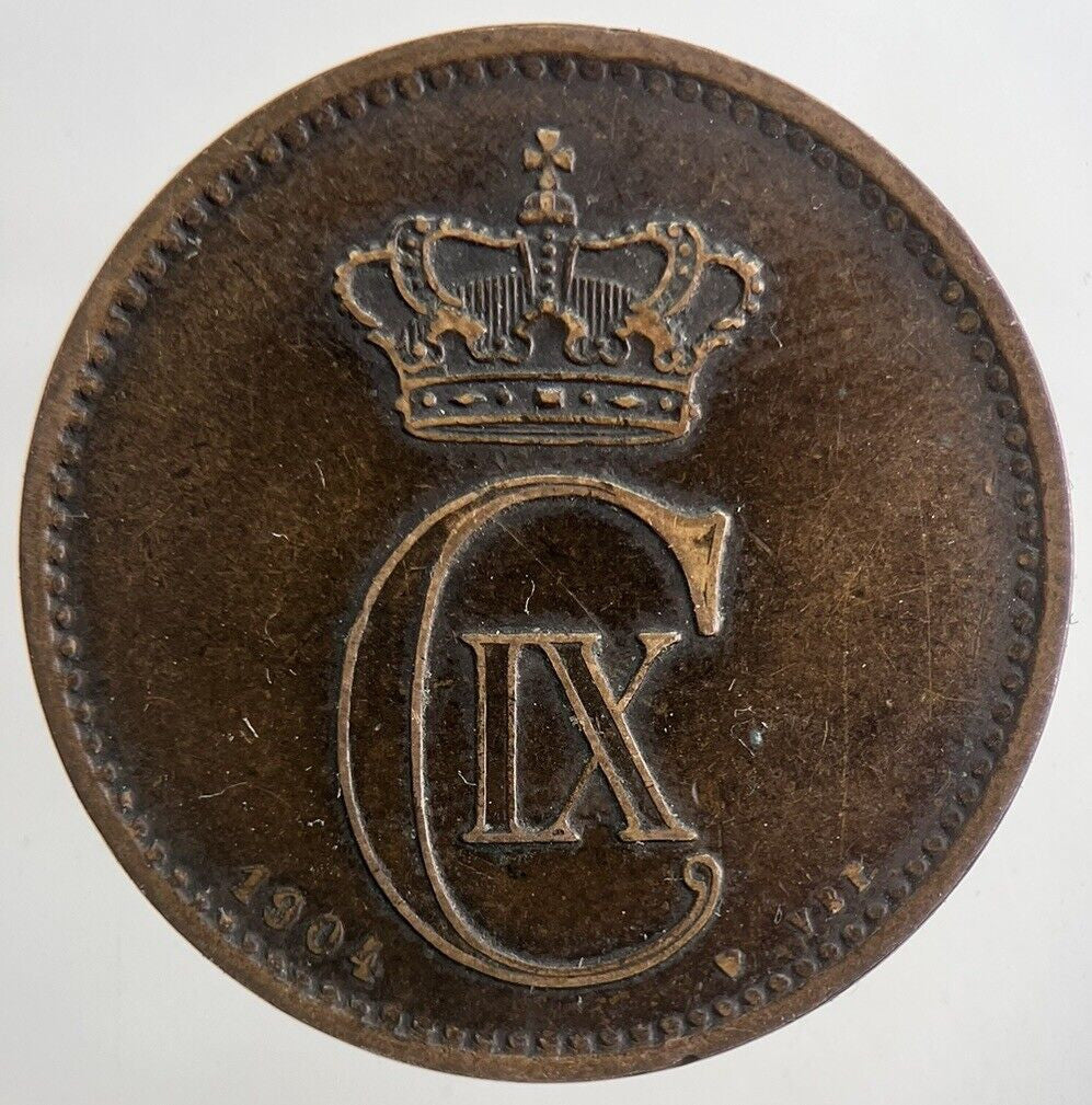1904 Denmark 5 Ore Coin | Fine Collectable Grade | a9103