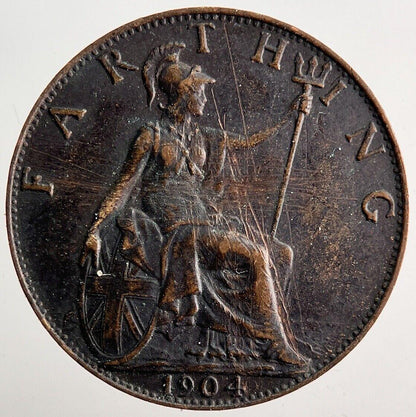 1904 Edward VII Farthing Coin | Fine Collectable Grade