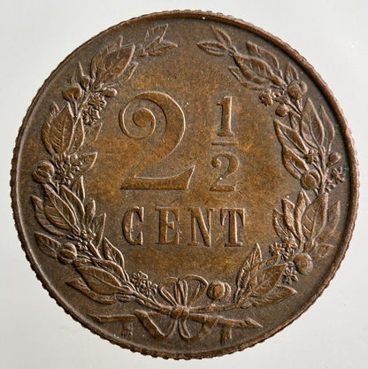 1903 Netherlands 2 1/2 Cent Coin | Very High Grade