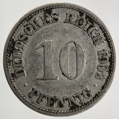 1903 Germany 10 Pfennig Coin | Collectable Grade