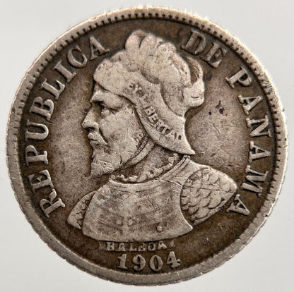 1904 Panama 5 Centesimos Silver Coin | Collectable Grade | a1583