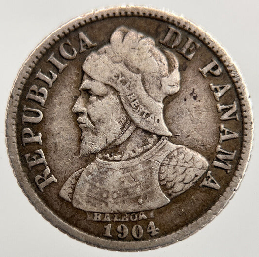 1904 Panama 5 Centesimos Silver Coin | Collectable Grade | a1583