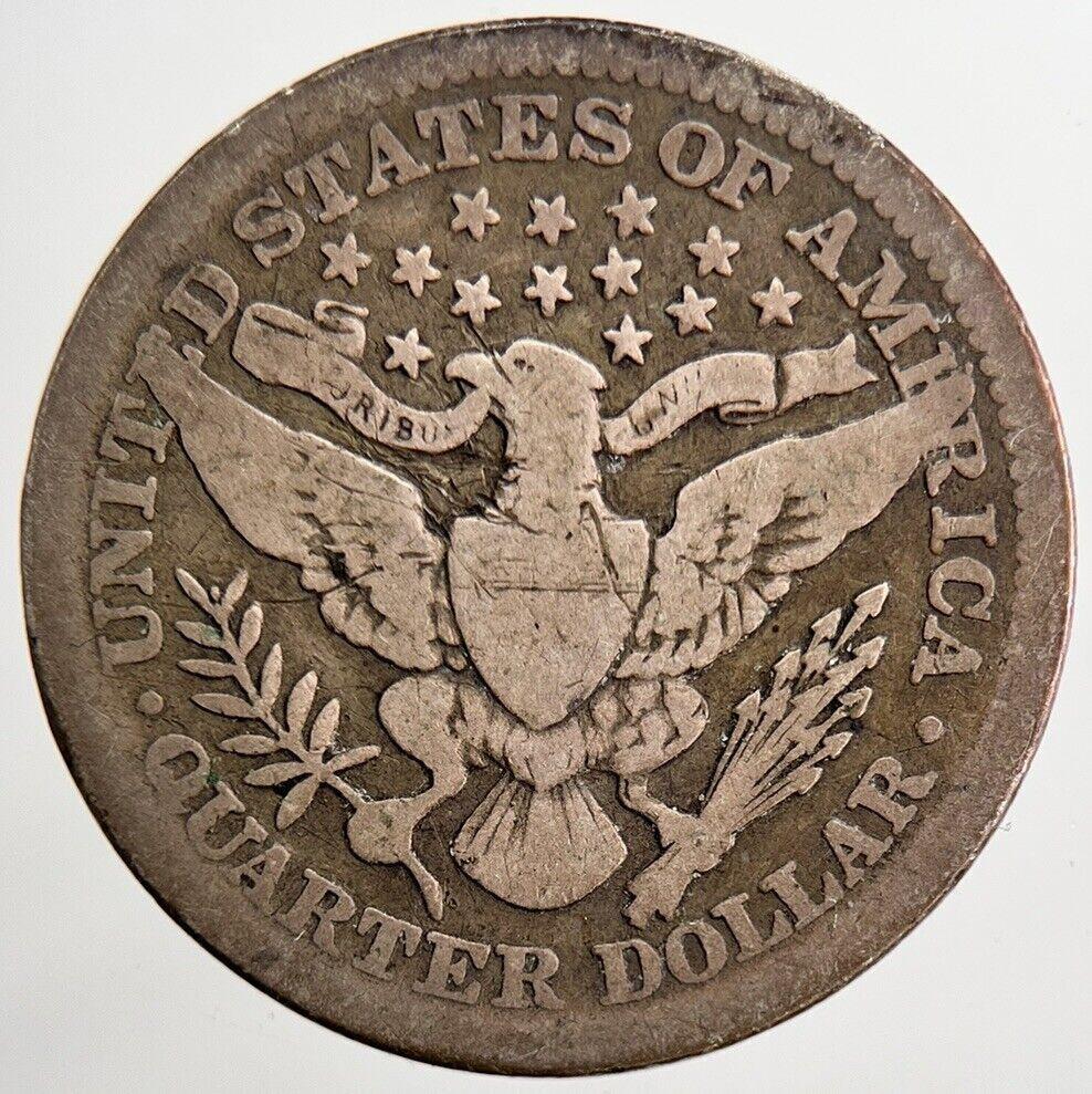 1904 US USA Barber Quarter Silver Coin | Collectable Grade | a5682