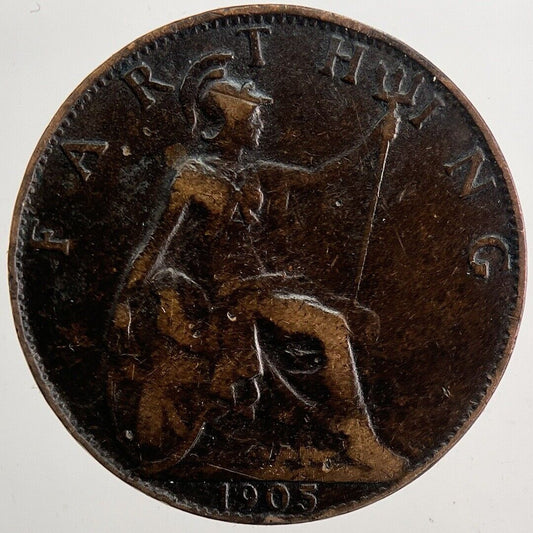 1905 Edward VII Farthing Coin | Fine Collectable Grade | a5834