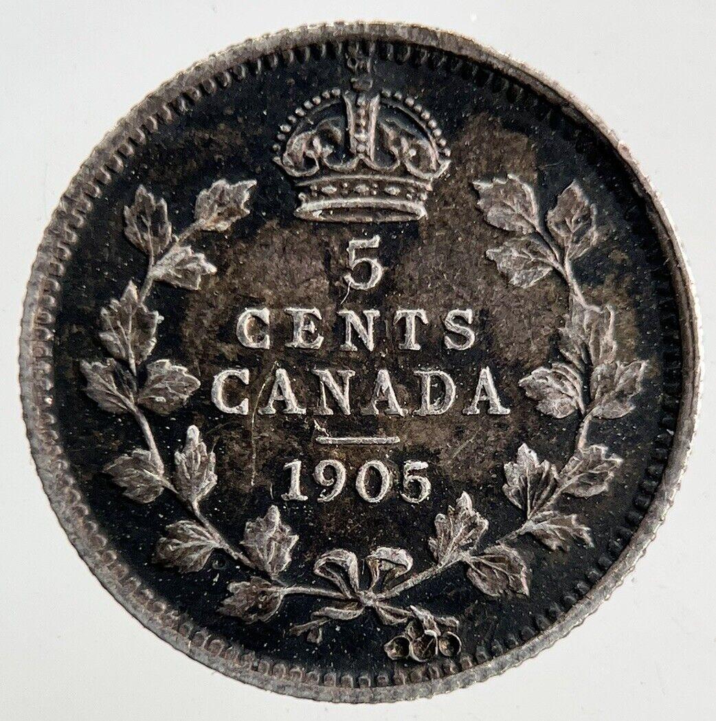 1905 Canada 5 Cents Silver Coin | Very High Grade