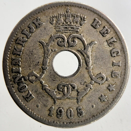 1905 Belgium 10 Centimes Coin | Fine Collectable Grade
