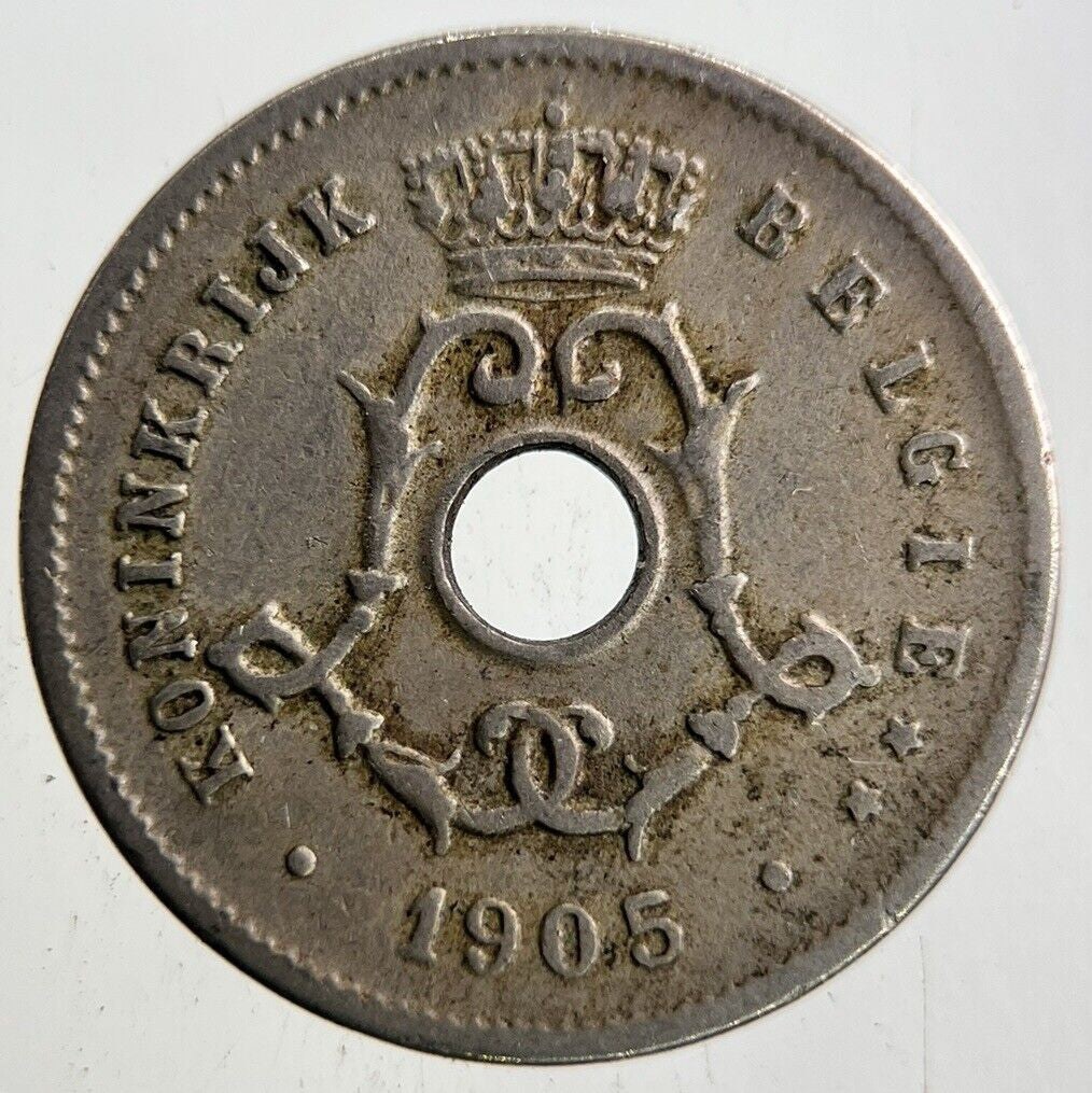 1905 Belgium 5 Centimes Coin | Fine Collectable Grade
