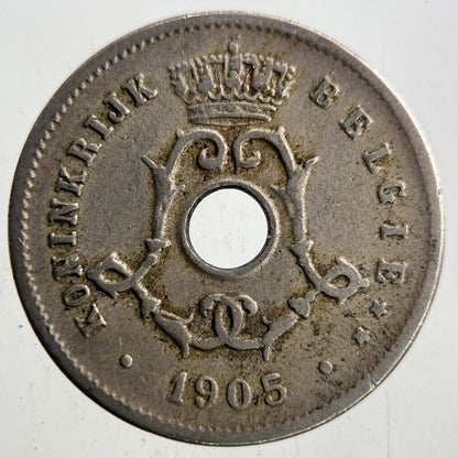 1905 Belgium 5 Centimes Coin | Fine Collectable Grade