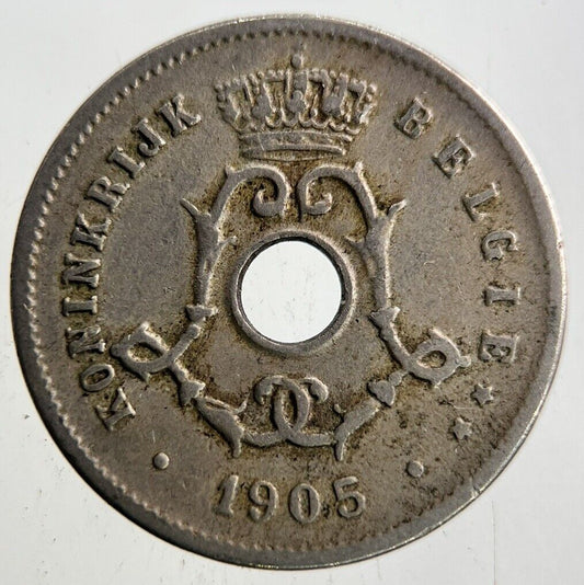 1905 Belgium 5 Centimes Coin | Fine Collectable Grade