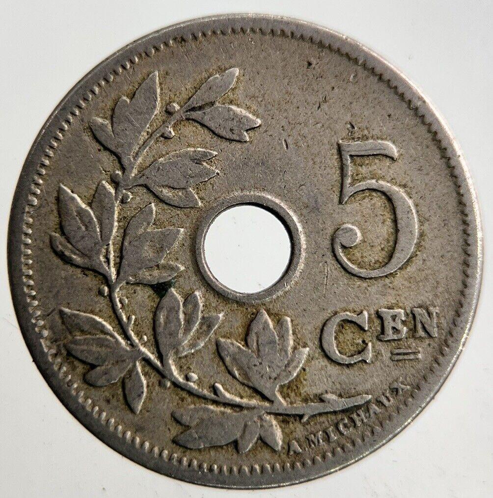 1905 Belgium 5 Centimes Coin | Fine Collectable Grade
