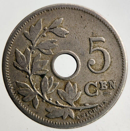 1905 Belgium 5 Centimes Coin | Fine Collectable Grade