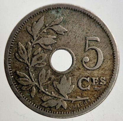 1905 Belgium 5 Centimes Coin | Fine Collectable Grade