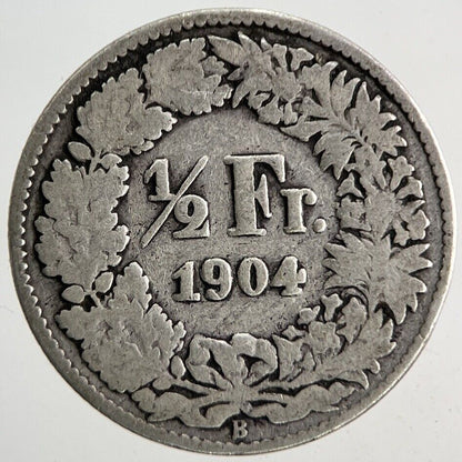 1904 Switzerland Swiss 1/2 Half Franc Silver Coin | Collectable Grade
